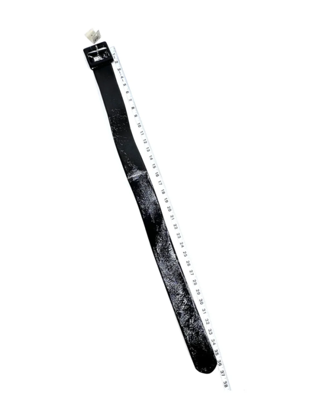 NWT Ann Taylor Black Patent Leather Belt S Defects